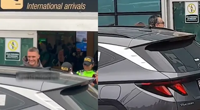 Oliver Sonne, convocado por Jorge Fossati, llegó así al aeropuerto Jorge Chávez.