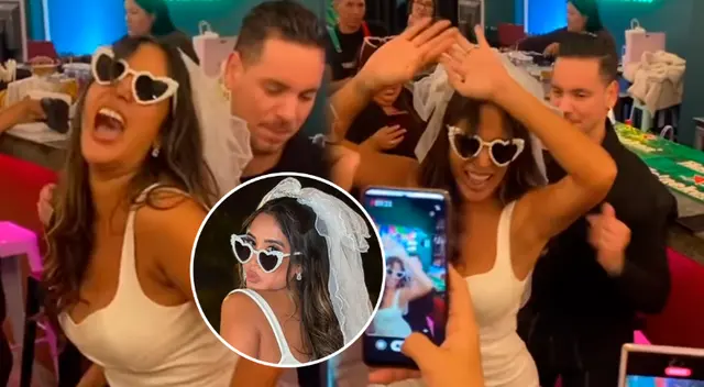 Melissa Paredes le hace sexy baile a Anthony Aranda en su despedida de soltera.