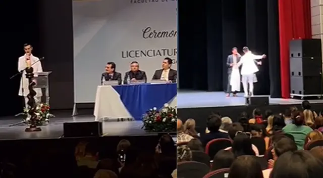 Joven graduado tiene emotiva dedicatoria a sus padres y es viral en redes sociales.