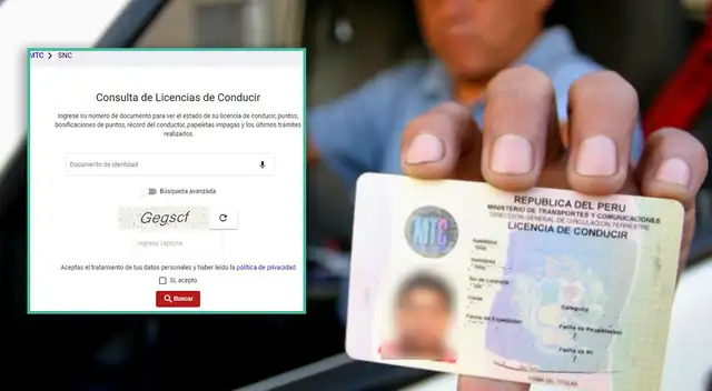 Consulta tu licencia de conducir en el MTC en solo unos minutos.