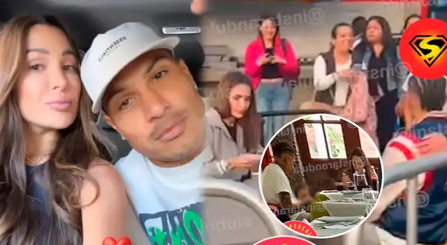 Ana Paula Consorte y Paolo Guerrero juntos tras partido.