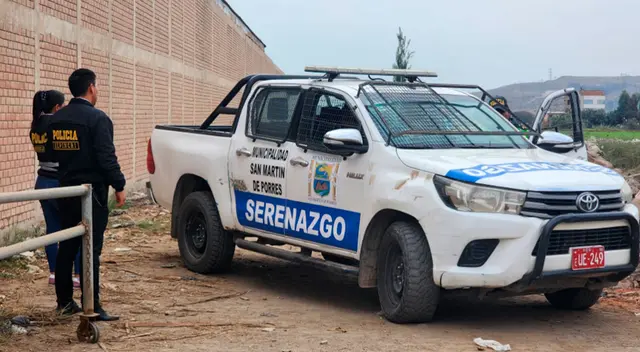 Personal de Serenazgo y peritos de criminalística llegaron hasta este punto de San Martín de Porres. Personal de Serenazgo y peritos de criminalística llegaron hasta este punto de San Martín de Porres.