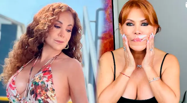 Janet Barboza responde pregunta referente a Magaly Medina.