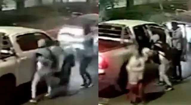 El robo fue captado por las cámaras de seguridad de la zona.