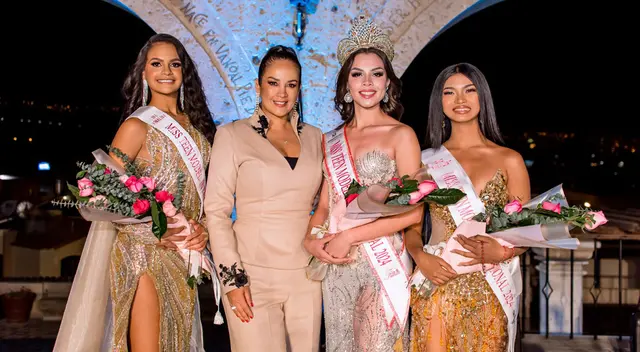 Marina Mora junto a las ganadora del certamen de belleza. Marina Mora junto a las ganadora del certamen de belleza.