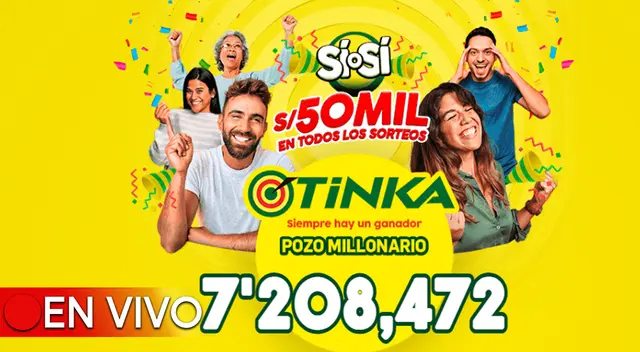 El pozo millonario de la Tinka se sorteará el miércoles 26 de junio a las 10:50 p.m. El pozo millonario de la Tinka se sorteará el miércoles 26 de junio a las 10:50 p.m.