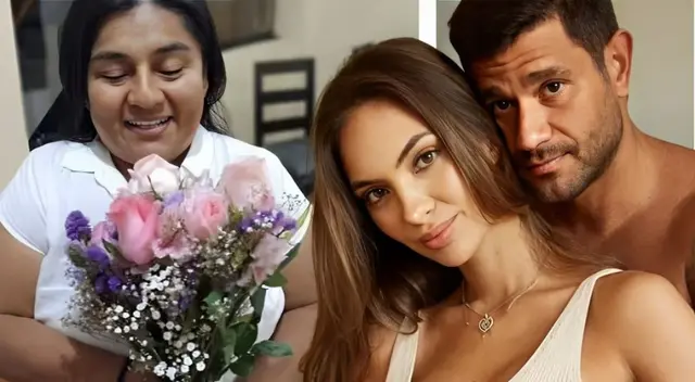 Trabajadora de Natalie Vértiz y Yaco Eskenazi agradece el regalo de su cumpleaños.