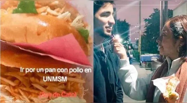Pan con pollo de la San Marcos se vuelve viral y alumnos de la PUCP van a comprarlo.