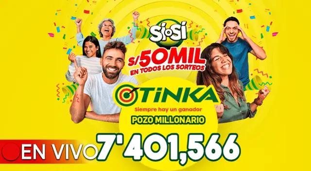 El pozo millonario de la Tinka se sorteará el domingo 30 de junio a las 10:50 p.m.