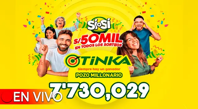 El pozo millonario de la Tinka se sorteará el miércoles 3 de julio a las 10:50 p.m.