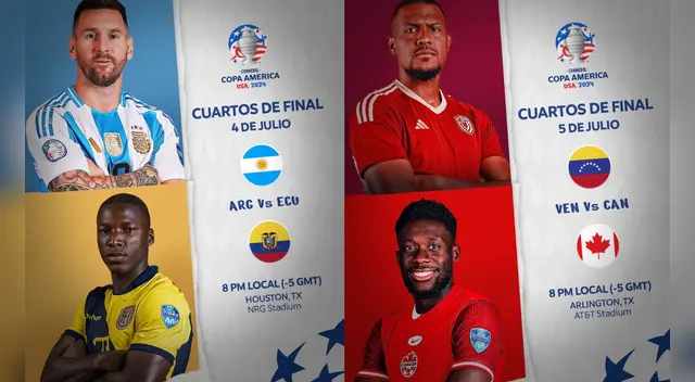 A qué hora y dónde ver los cuartos de final de la Copa América 2024: fechas, horarios y canal TV