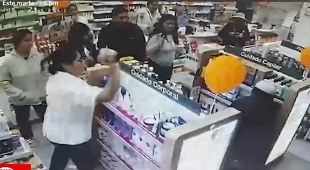 Ladrón sale perdiendo luego de intentar robar una farmacia en San Martín de Porres.