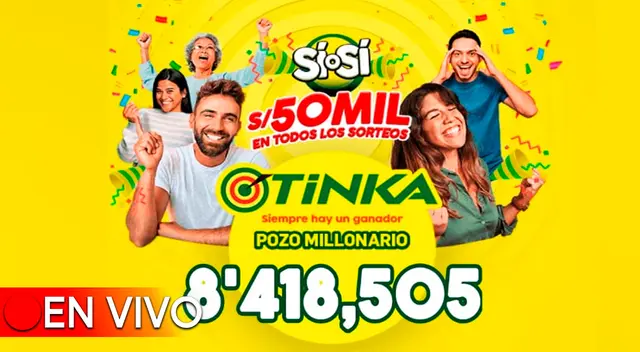 El pozo millonario de la Tinka se sorteará el miércoles 10 de julio a las 10:50 p.m.
