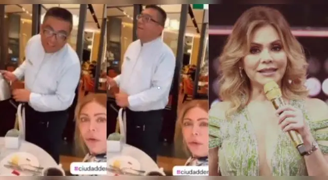 Gisela Valcárcel hizo bromas desatinadas a un mesero mexicano. Gisela Valcárcel hizo bromas desatinadas a un mesero mexicano.
