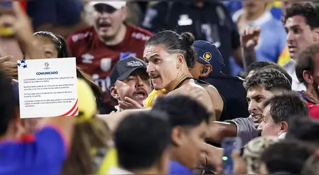 Conmebol comenzará investigación por pelea entre hinchas colombianos y jugadores de Uruguay.