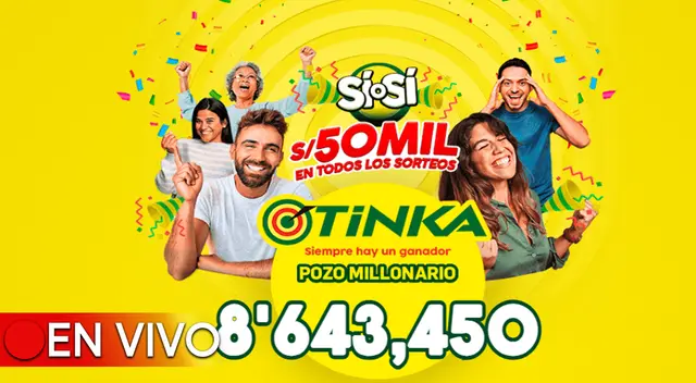 El pozo millonario de la Tinka se sorteará el domingo 14 de julio a las 10:50 p.m.