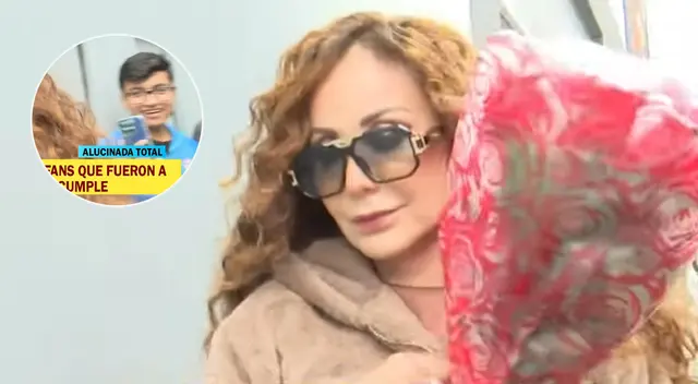 Janet Barboza no quiso tomarse fotografías con sus fanáticos.