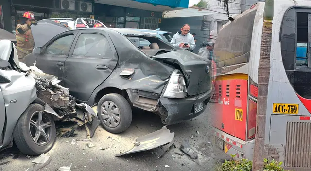 Múltiple choque en Miraflores deja 14 heridos. Múltiple choque en Miraflores deja 14 heridos.