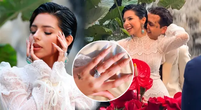 Ángela Aguilar muestra lo que sería su anillo de compromiso tras casarse con Christian Nodal.