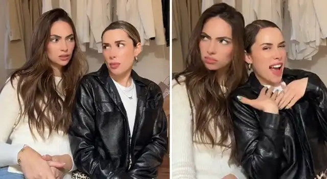 Natalie Vértiz y Ale Venturo graban particular video de TikTok.