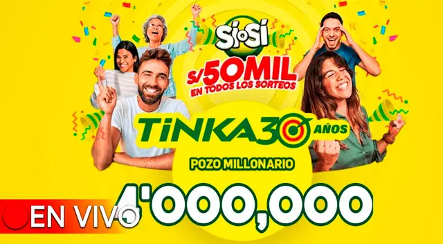 El pozo millonario de la Tinka se sorteará el miércoles 31 de julio a las 10:50 p.m.