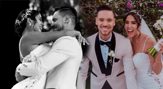 Melissa Paredes muy contenta con su boda con Anthony Aranda.