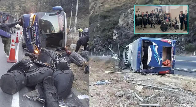 Gran Banda de Lima sufre terrible accidente en la Carretera Central. Gran Banda de Lima sufre terrible accidente en la Carretera Central.