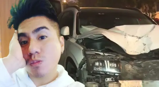 Sideral protagoniza accidente tras manejar a alta velocidad por transmisión en vivo. Sideral protagoniza accidente tras manejar a alta velocidad por transmisión en vivo.