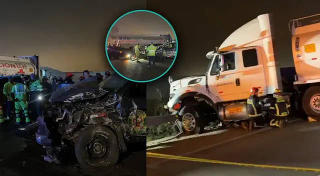 Camión embistió a patrullero de la comisaría de Lurín y luego a los policías junto a su intervenido. Camión embistió a patrullero de la comisaría de Lurín y luego a los policías junto a su intervenido.