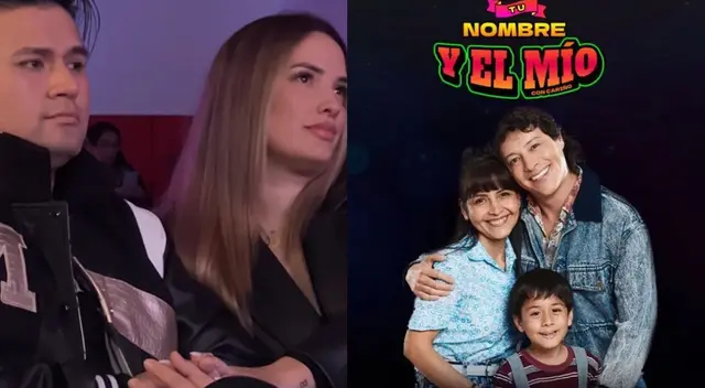 Deyvis Orosco y Cassandra Sánchez asistieron al estreno de ‘Tu nombre y el mío’.