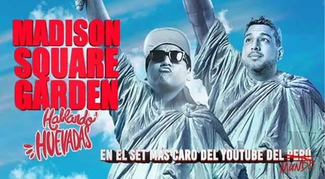 Jorge Luna y Ricardo Mendoza llevan 'Hablando Huevadas' a Madison Square Garden. Jorge Luna y Ricardo Mendoza llevan 'Hablando Huevadas' a Madison Square Garden.