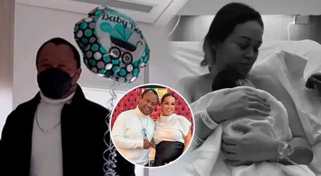 Angie Arizaga graba el tierno encuentro entre Don Lucho y su bebé.