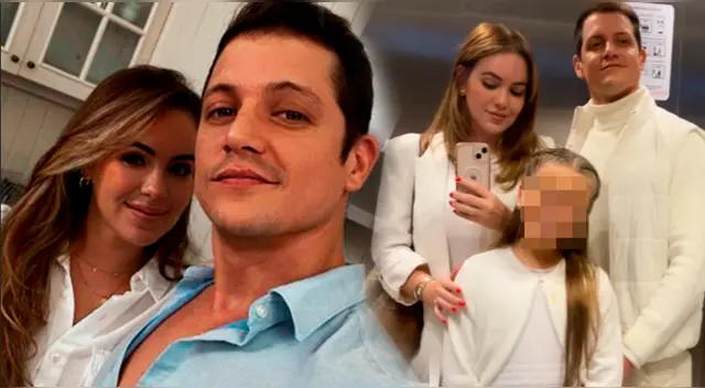 Mariana Vértiz y Gino Pesaressi en la Primera Comunión de su hija.