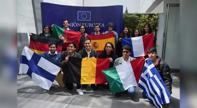 Ganadores de la beca con la que estudiaran en Europa. Fuente: Difusión