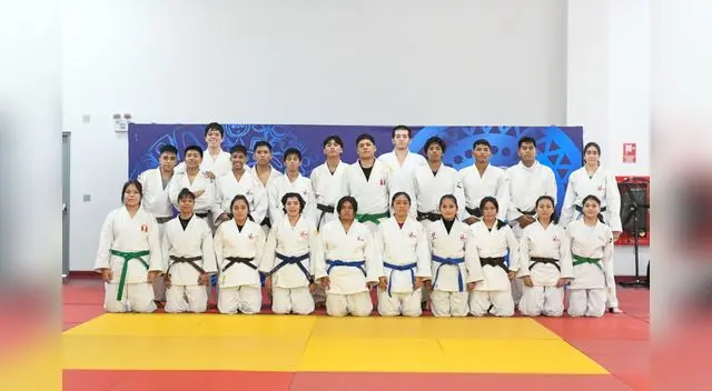 Esta es la selección peruana de judo.