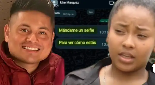 Kike Márquez y los chats que le enviaja a la mujer de su ampay. Kike Márquez y los chats que le enviaja a la mujer de su ampay.