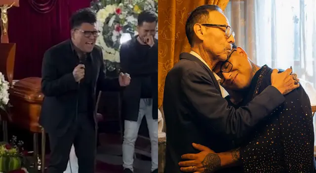 Giuseppe Horna rompió en llanto durante el velorio de su padre. Giuseppe Horna rompió en llanto durante el velorio de su padre.