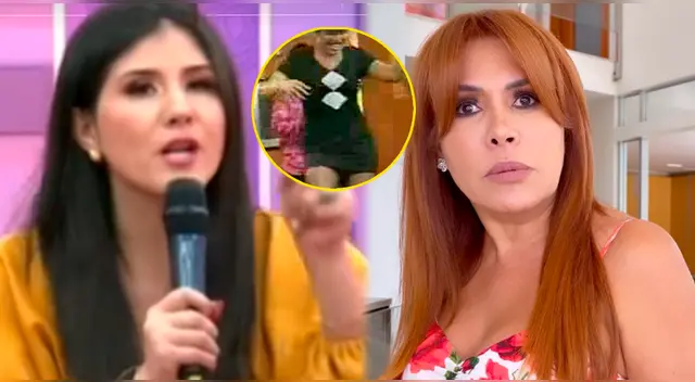 Francis Herrera hunde a Magaly Medina. Francis Herrera hunde a Magaly Medina.