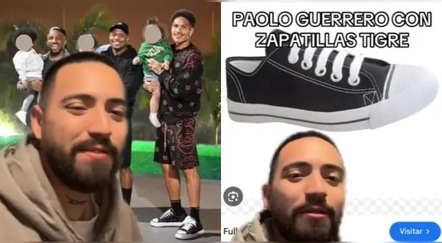 Paolo Guerrero es captado usando unas zapatillas 'Tigre' e imagen es viral en TikTok.