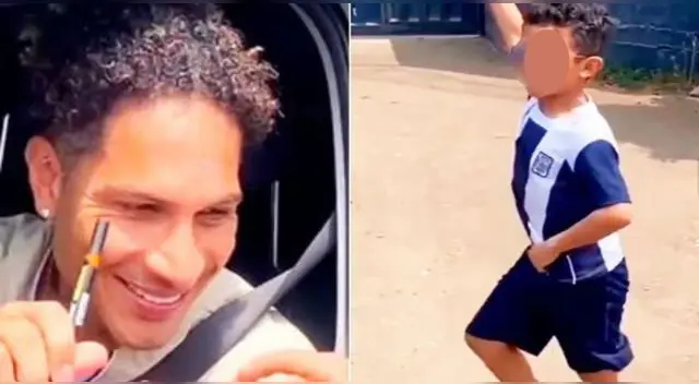 Paolo Guerrero firma zapatilla de un niño aliancista y este le hace peculiar pedido cuando meta gol.