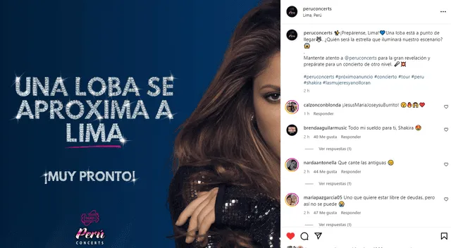 Shakira llegaría con su gira mundial al Perú.  