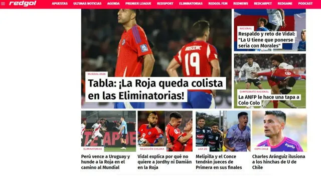 Prensa chilena sobre el triunfo de Perú sobre Uruguay