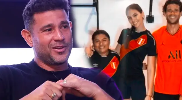 Yaco Eskenazi agradecido con la nana de sus hijos. Yaco Eskenazi agradecido con la nana de sus hijos.