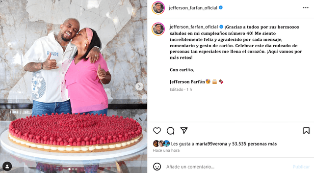  Jefferson Farfán recibe su cumpleaños con Doña Charo y su hijo con Melissa Klug 