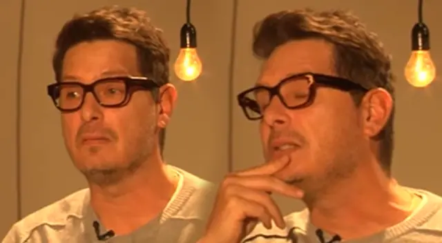 Cristian Rivero se quiebra al recordar cuando su padre se fue a la guerra.