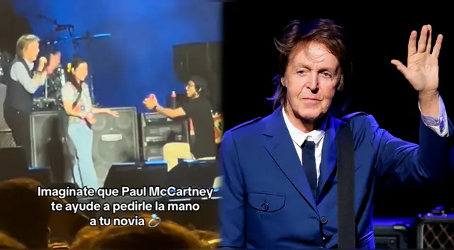 Así fue la pedida de mano en el concierto de Paul McCartney.