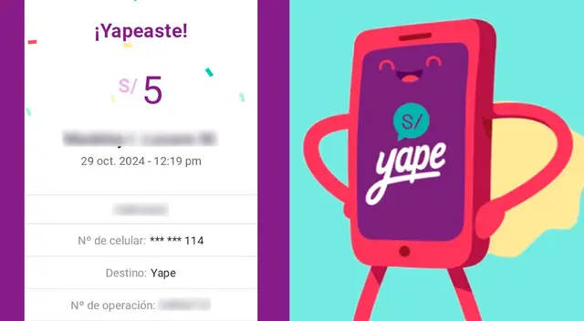 Yape decide no mostrar más los nombres completos del destinatario.