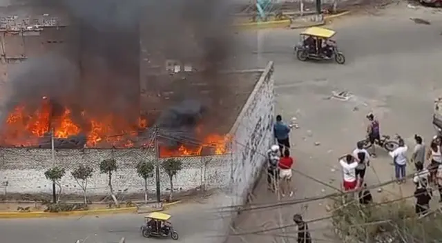 Incendio de gran magnitud en La Victoria. Incendio de gran magnitud en La Victoria.