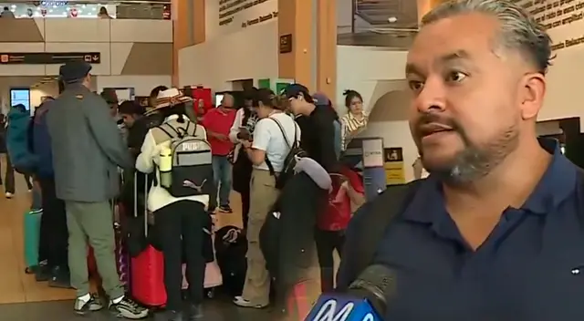 Pasajeros varados tras cancelación de vuelos en el Aeropuerto Jorge Chávez. Pasajeros varados tras cancelación de vuelos en el Aeropuerto Jorge Chávez.