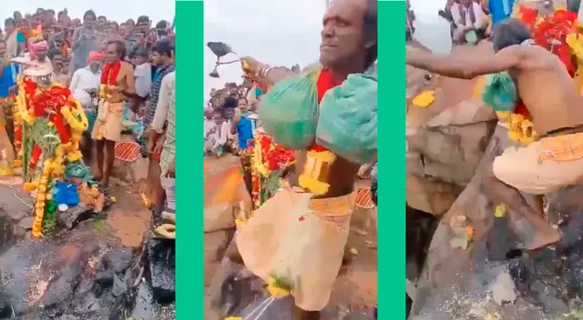 Sacerdote hindú cayó desde una montaña al tratar de demostrar que podía volar Sacerdote hindú cayó desde una montaña al tratar de demostrar que podía volar
